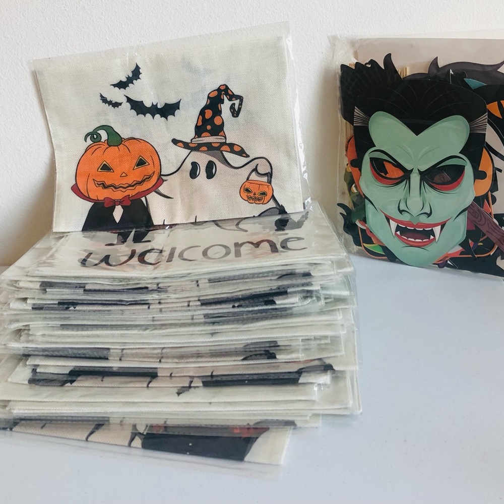 Bundle of Halloween Banners 45 PCs,+Halloween 66 PCs, Photo Booth Props